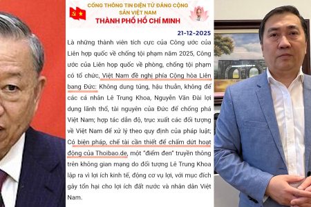 Việt Nam yêu cầu Đức cấm tờ Thoibao.de
