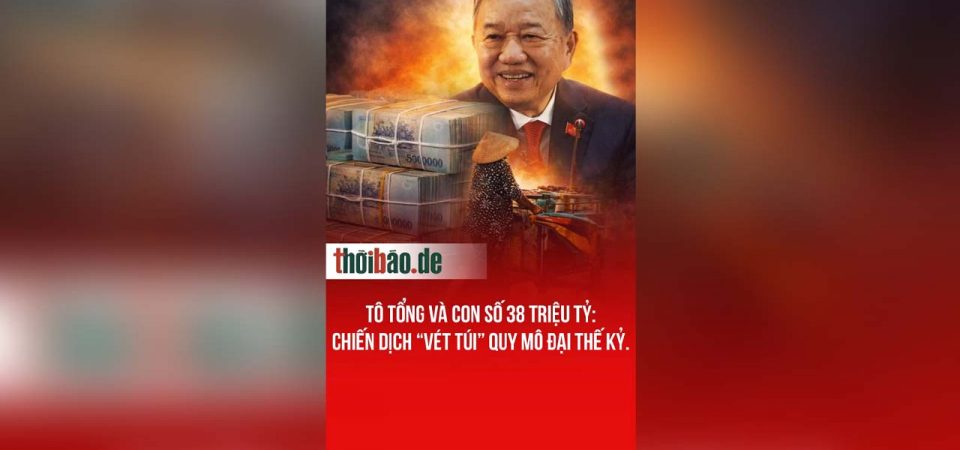 Tô Tổng và con số 38 triệu tỷ: – Chiến dịch “vét túi” quy mô đại thế kỷ.
