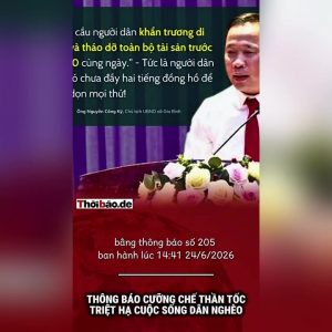 Thông báo cưỡng chế thần tốc triệt hạ cuộc sống dân nghèo
