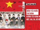 “Mình yêu nước chứ mình không yêu đảng nha. Một, hai, ba, bò vô húc.” 
